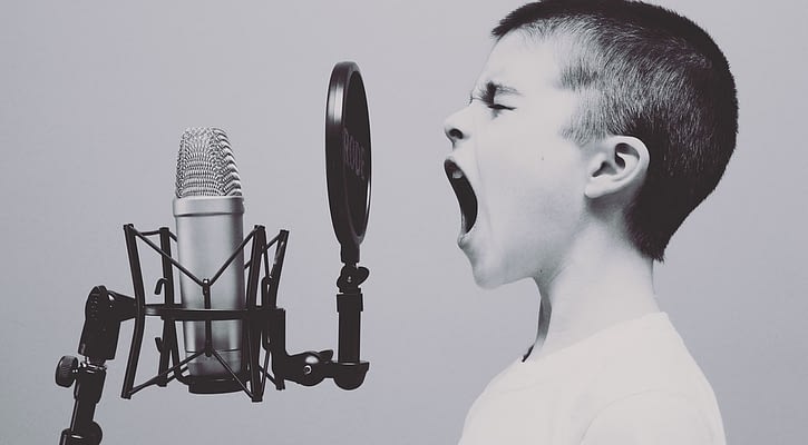 child singing