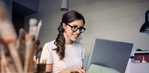 communicating using laptop