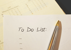to do list written on the paper